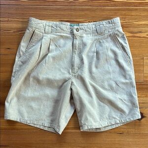 Baxter Brand Natural Clothing Co. Beige/Tan 55% Linen 45% Cotton Pleated Size 38